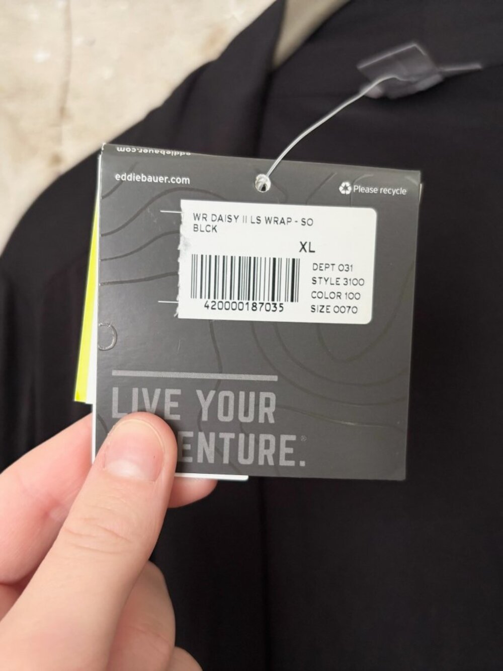 Eddie Bauer Daisy 2.0 Long Sleeve Wrap in Black - Picture 3 of 4